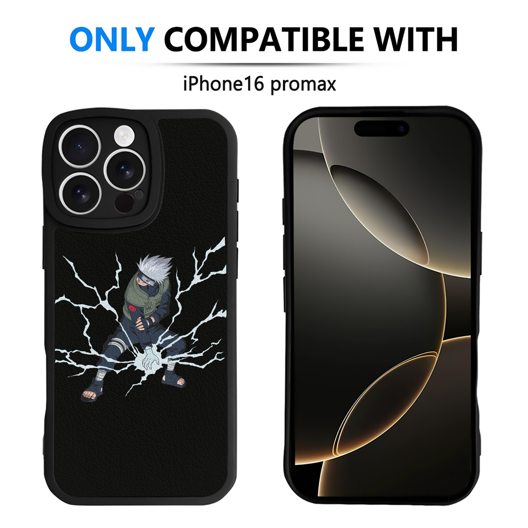 （画像用） NARUTO -ナルト- はたけ カカシ Hatake Kakashi 【iPhone 16シリーズ対応】シリコンスマホケース（レザー調） 材質：シリコン
